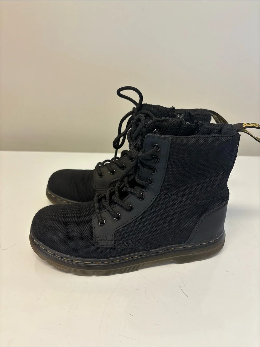 Dr. Martens Comb Combat Lace Up Kids Unisex Boots Size 2